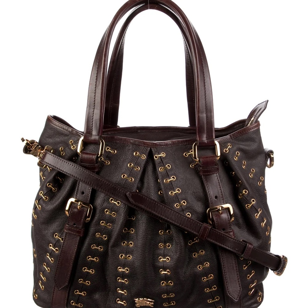 Burberry Leather Lowry Tote Bag - Picture 3 of 7